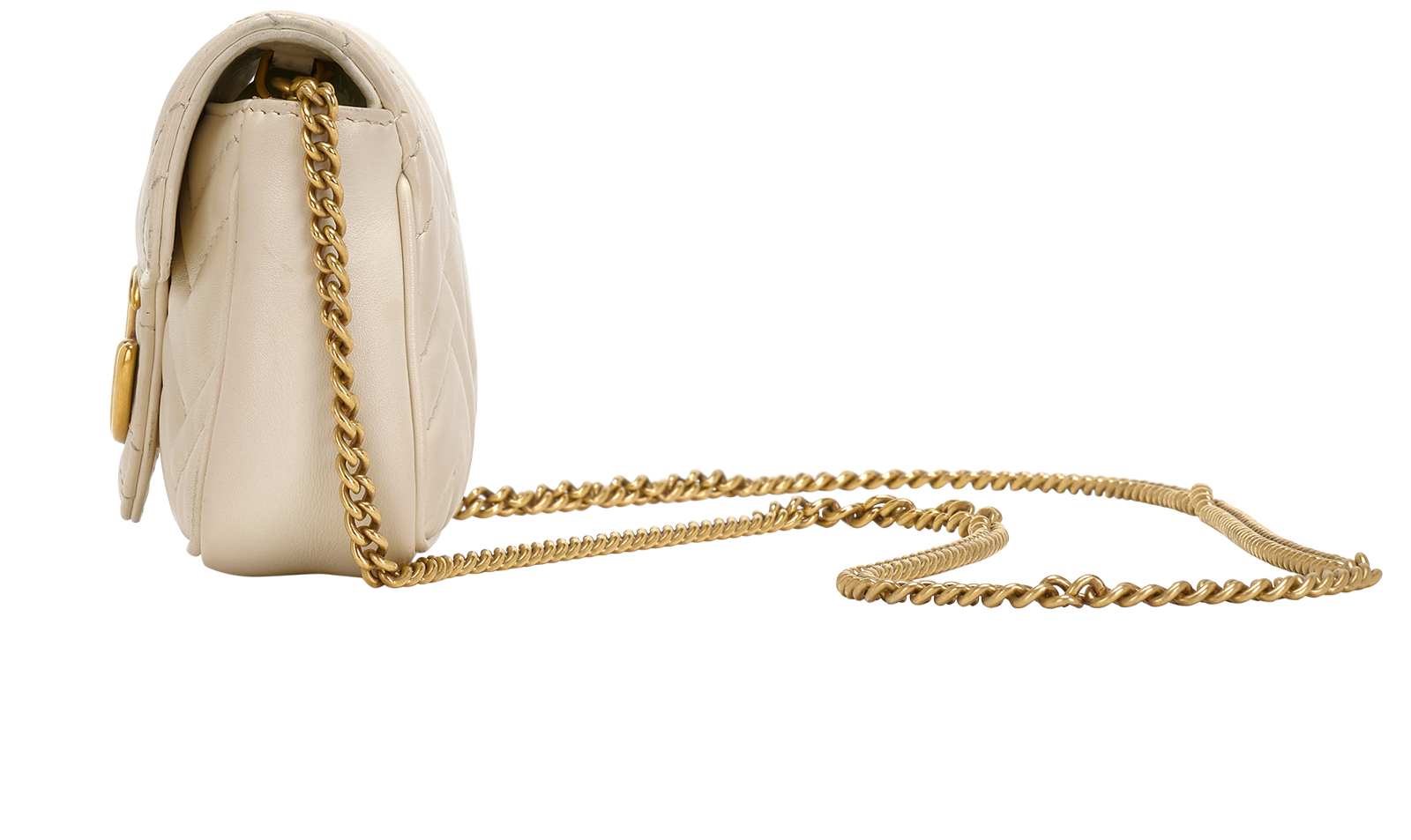 Super Mini GG Marmont, &pound;595, Handbags, Cream, Leather, Bottom view